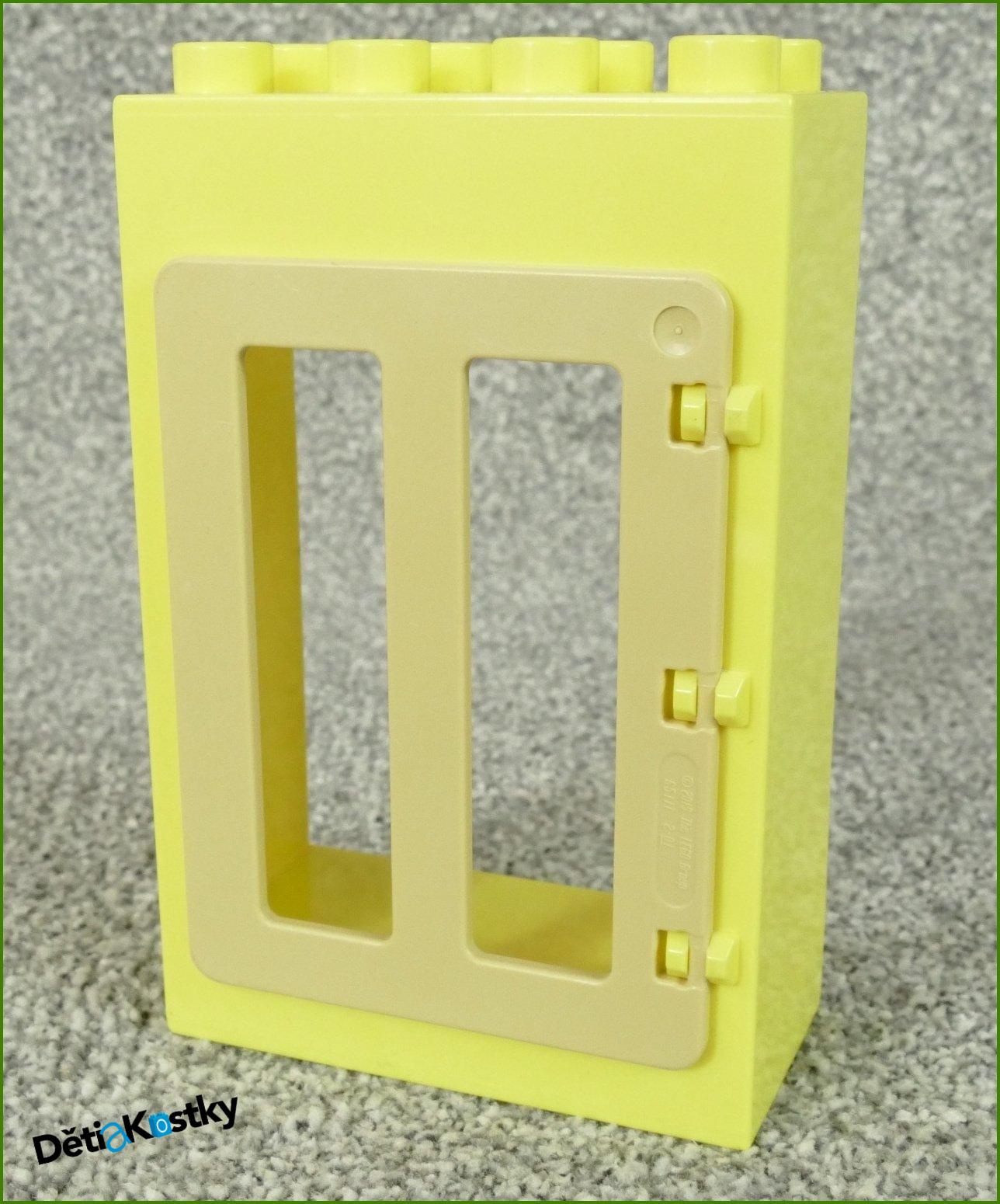 Lego® Duplo® Kostka s Dveřmi Světlounce Žlutá - Béžové Dveře