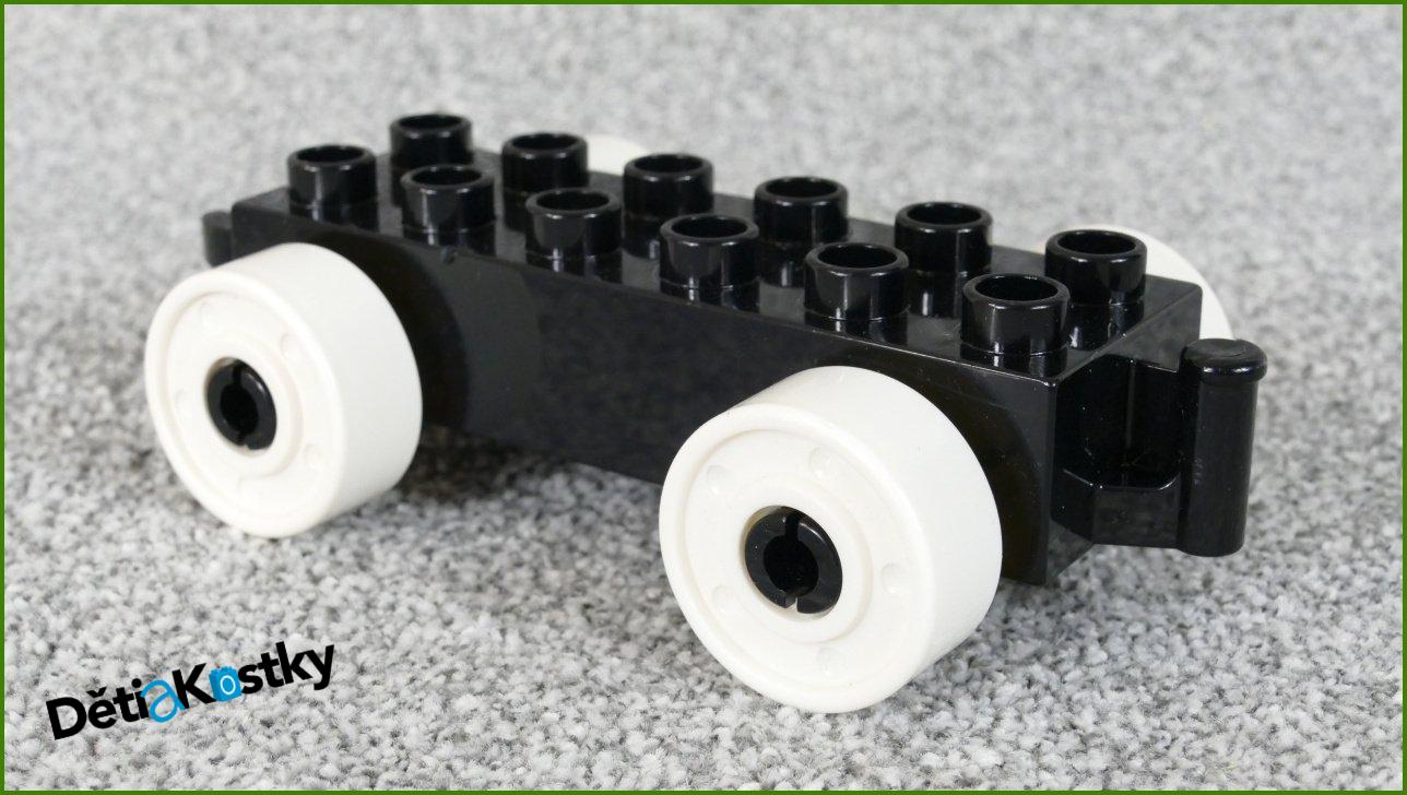 Lego® Duplo® Podvozek pro Auta Černý - (Bílá Kola)