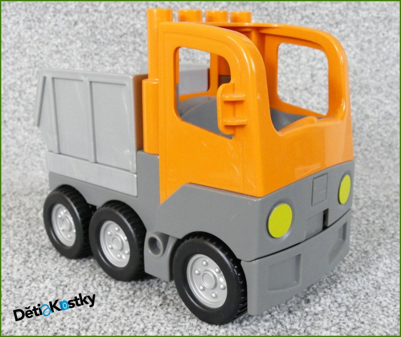 Lego® Duplo® Nákladní Auto Oranžové - Šedá Vyklápěcí Korba