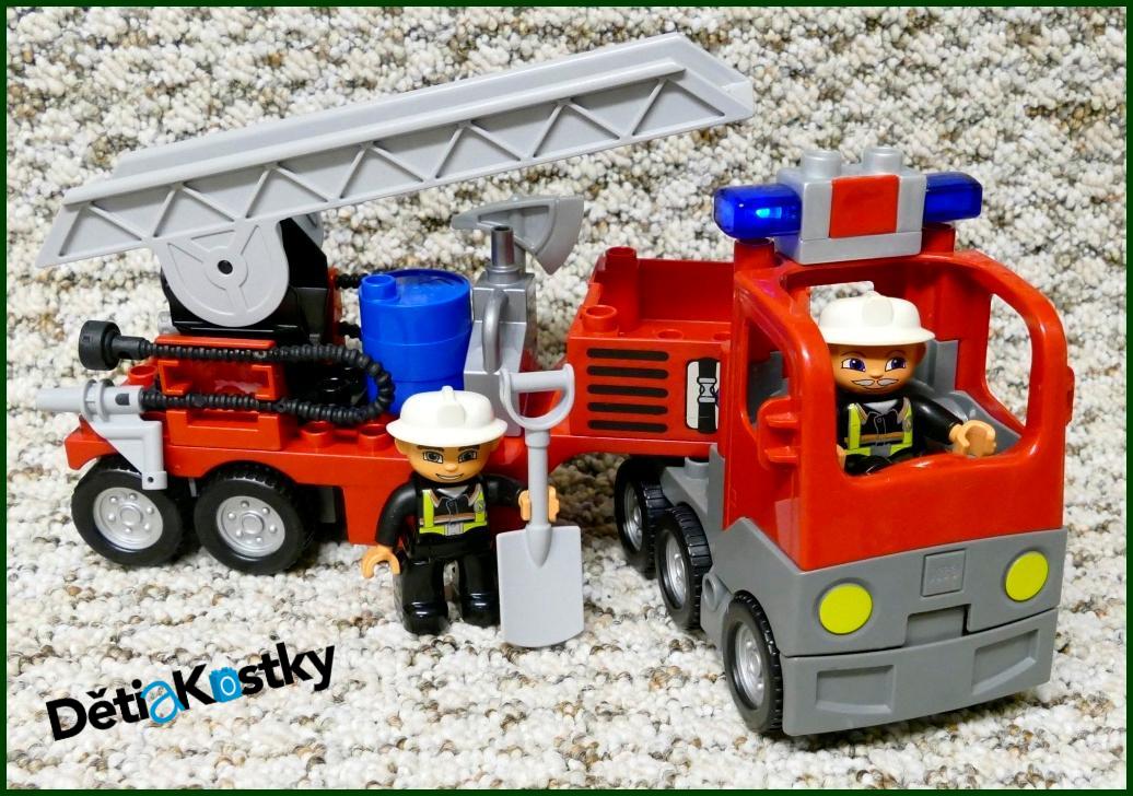 Lego® Duplo® Hasičské Auto Šedý Tahač/Červený Návěs