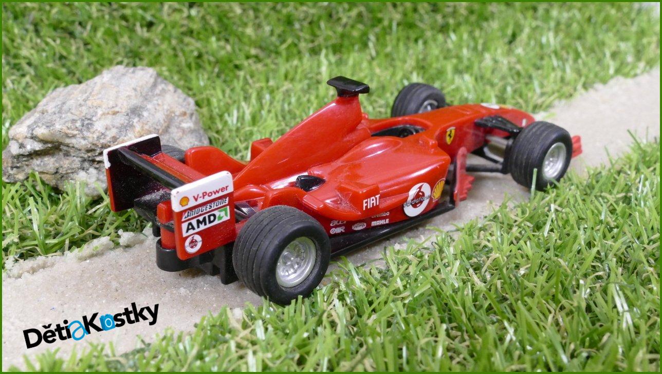 Model Autíčka Shell V-Power (Hotwheels) - Ferrari F2005 - natahovací