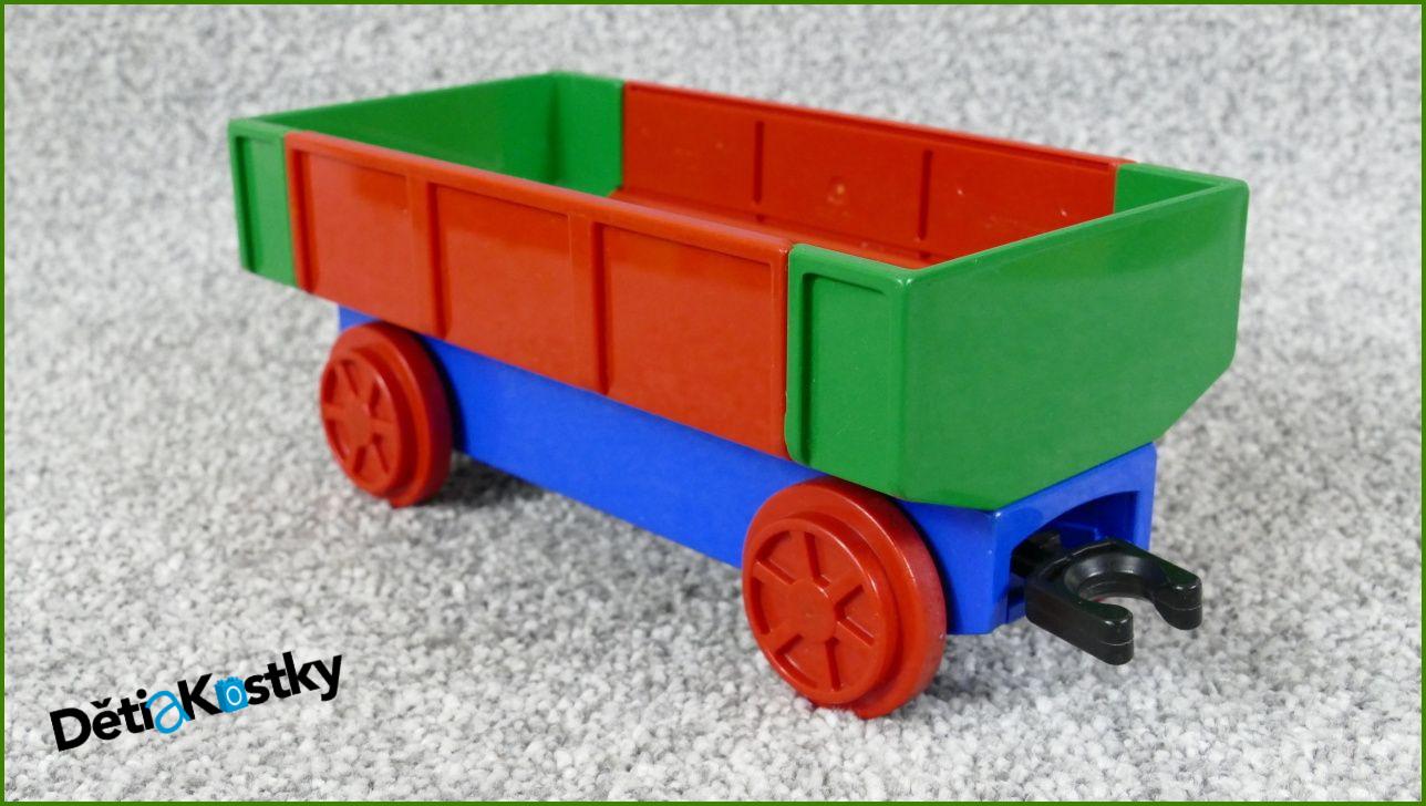 Lego® Duplo® Vagon s Korbou Dlouhý Zelený - Červené Bočnice