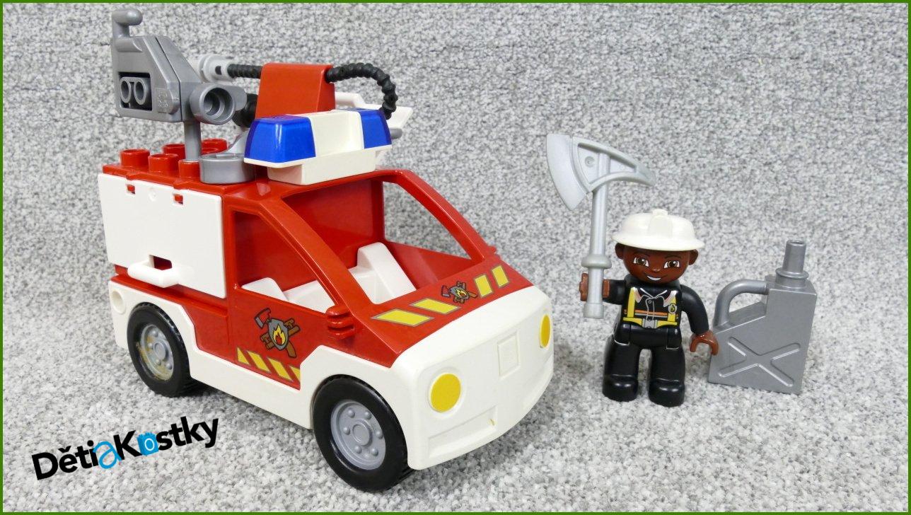 Lego® Duplo® Hasičské Auto s Kontejnery a Příslušenstvím