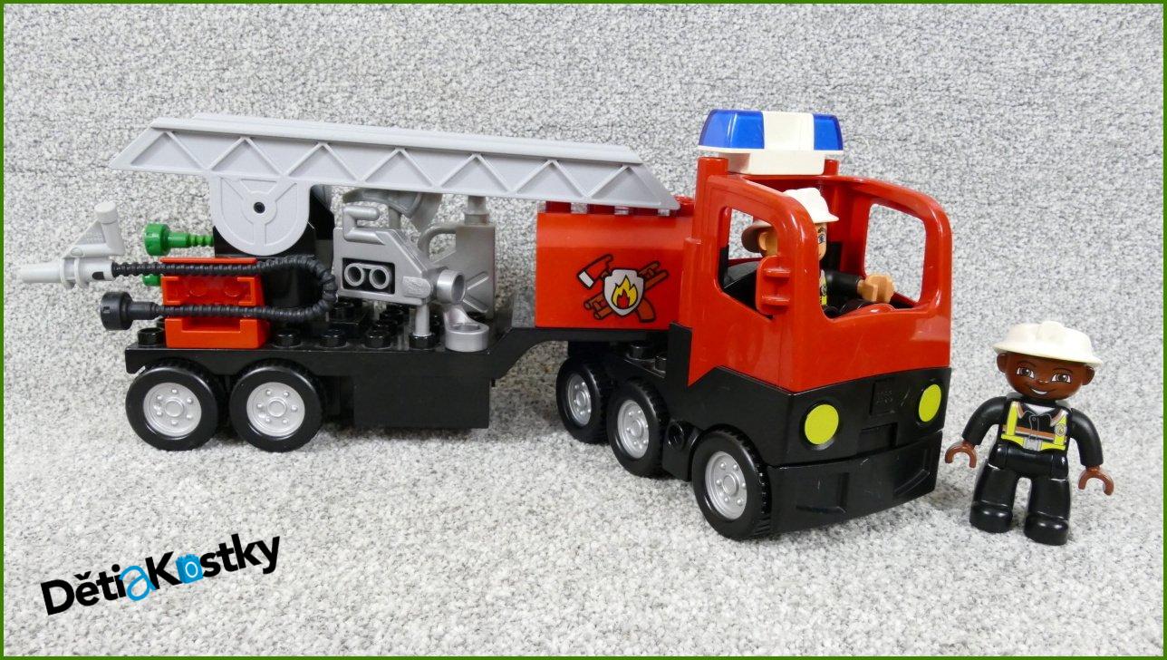 Lego® Duplo® Hasičské Auto s Návěsem a Příšlušenstvím