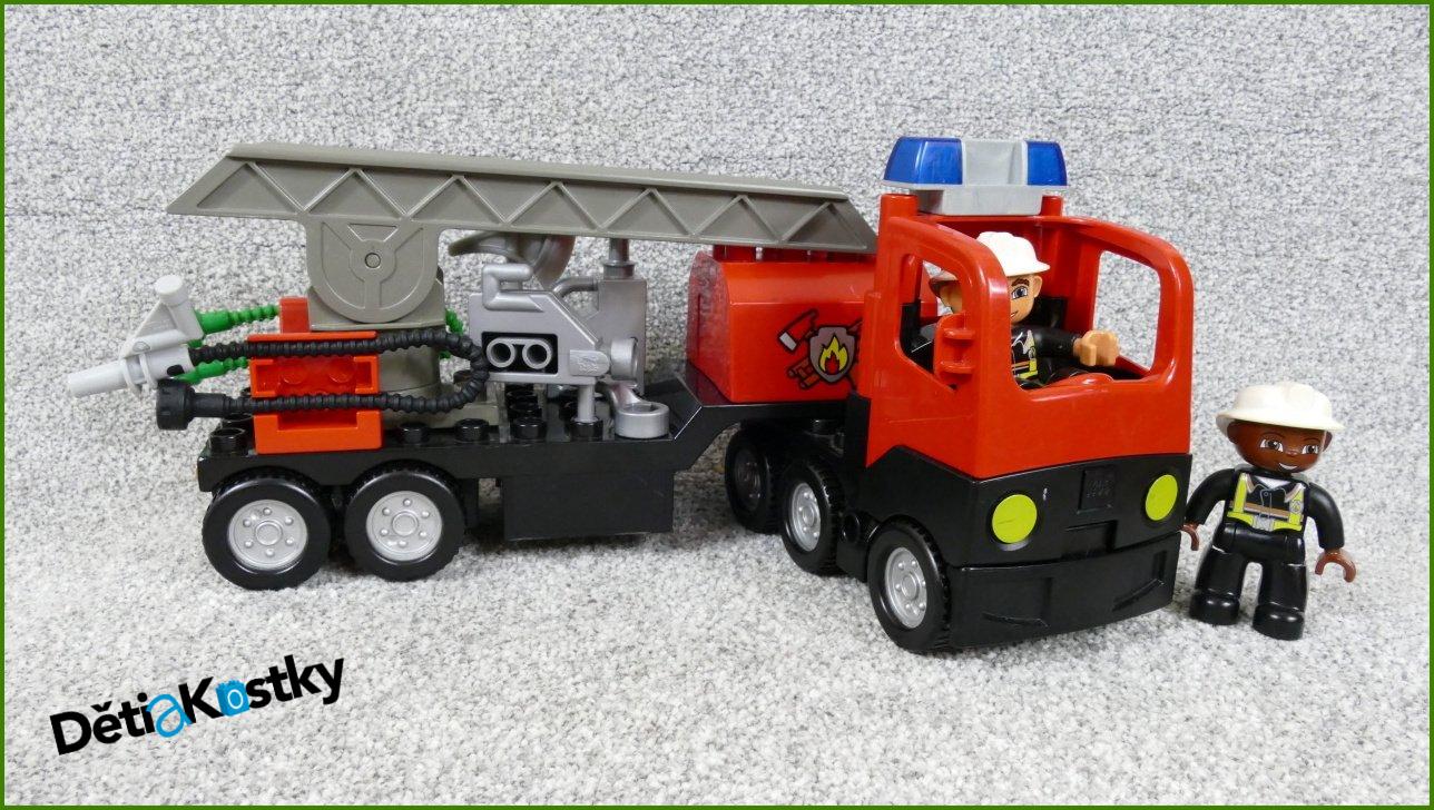 Lego® Duplo® Hasičské Auto s Návěsem a Příšlušenstvím