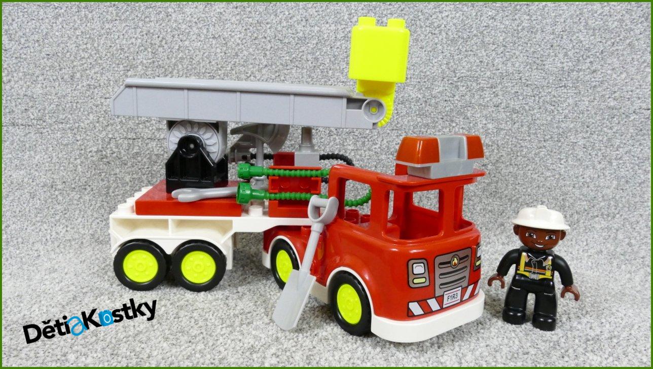 Lego® Duplo® Hasičské Auto s Návěsem a Příšlušenstvím