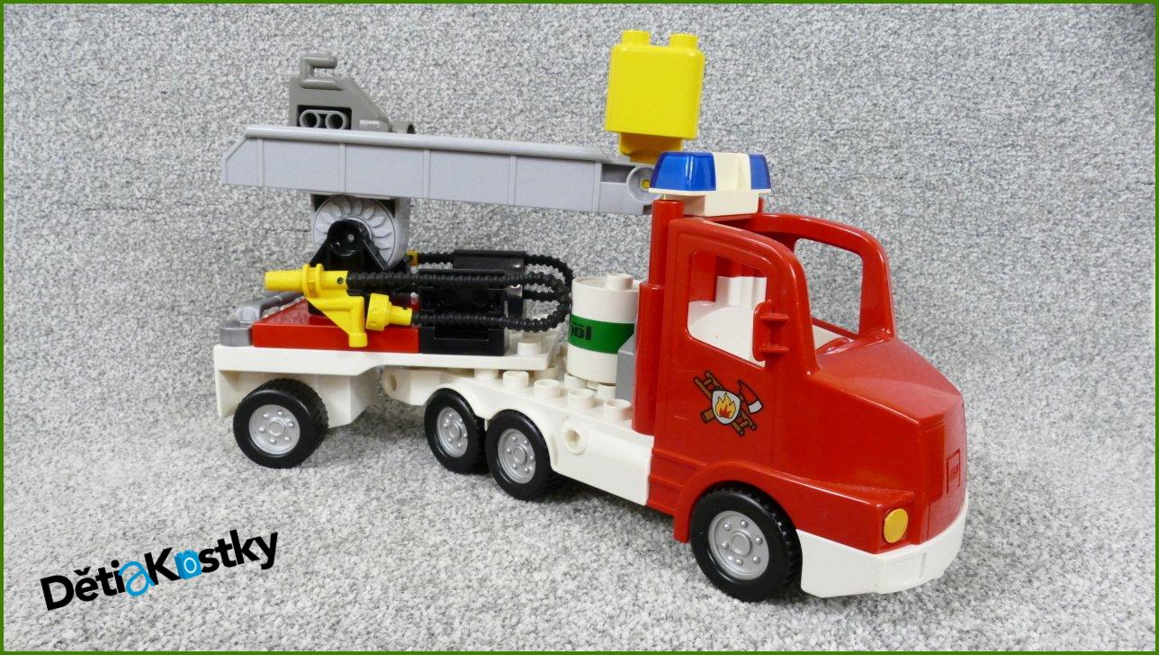 Lego® Duplo® Hasičské Auto s Návěsem a Příšlušenstvím