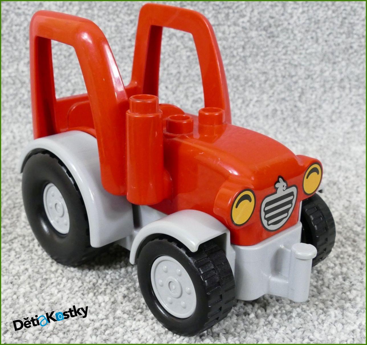 Lego® Duplo® Traktor Novější Červený - Šedá Kola