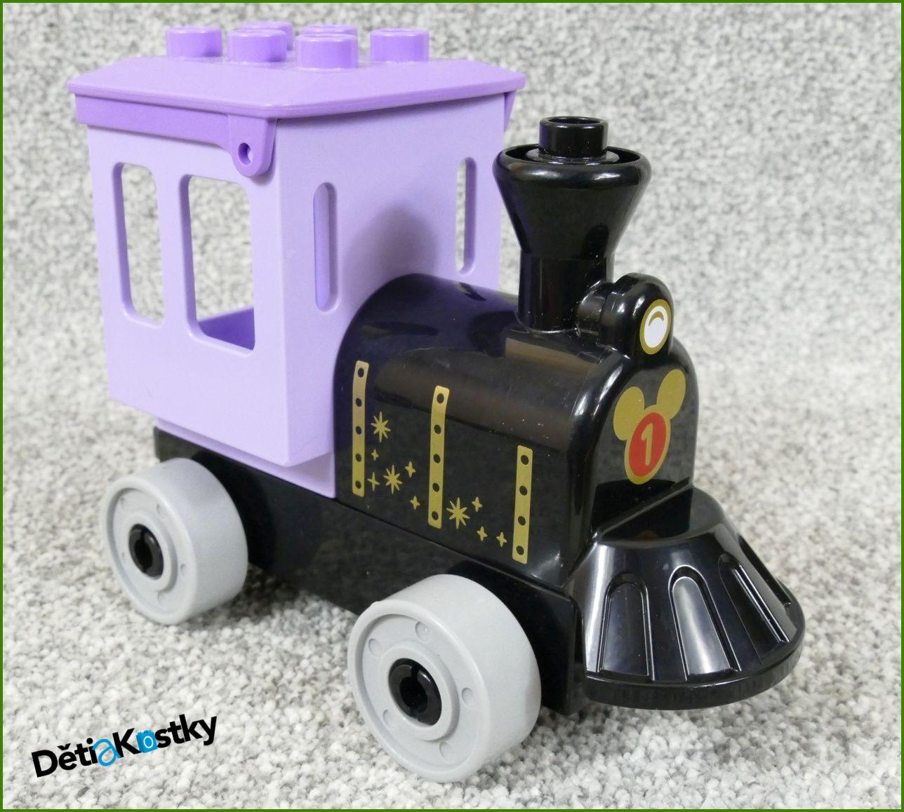 Lego® Duplo® Mašinka Parní Černá s Fialovou Kabinkou
