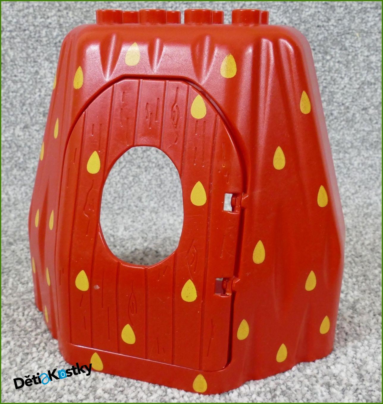 Lego® Duplo® Domeček Červený s Červenými Dveřmi a Otvorem