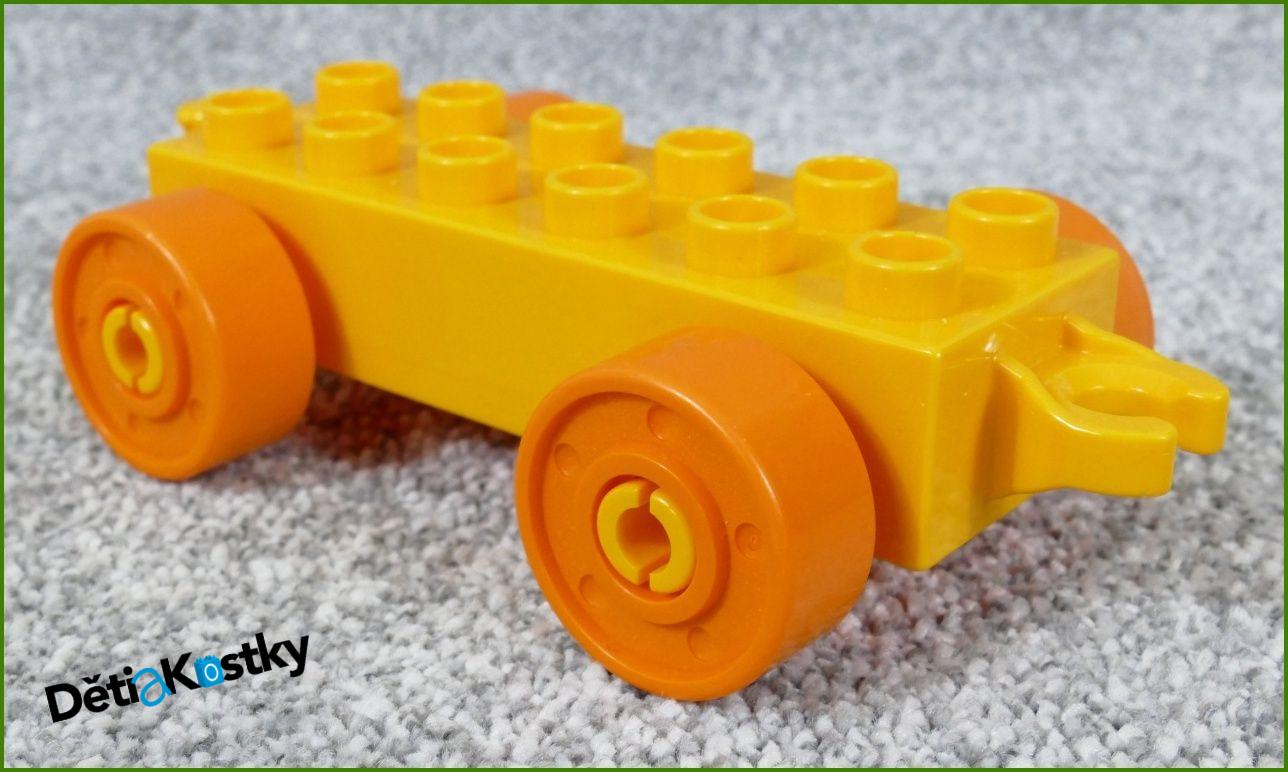 Lego® Duplo® Podvozek pro Auta Světle Oranžový - Oranžová Kola