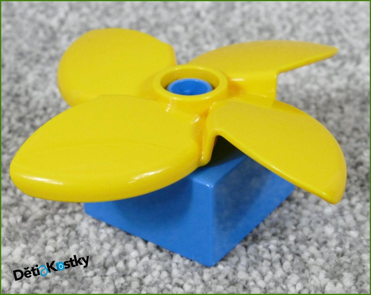 Lego® Duplo® Kostka 2x2 Azurová s Větrníkem