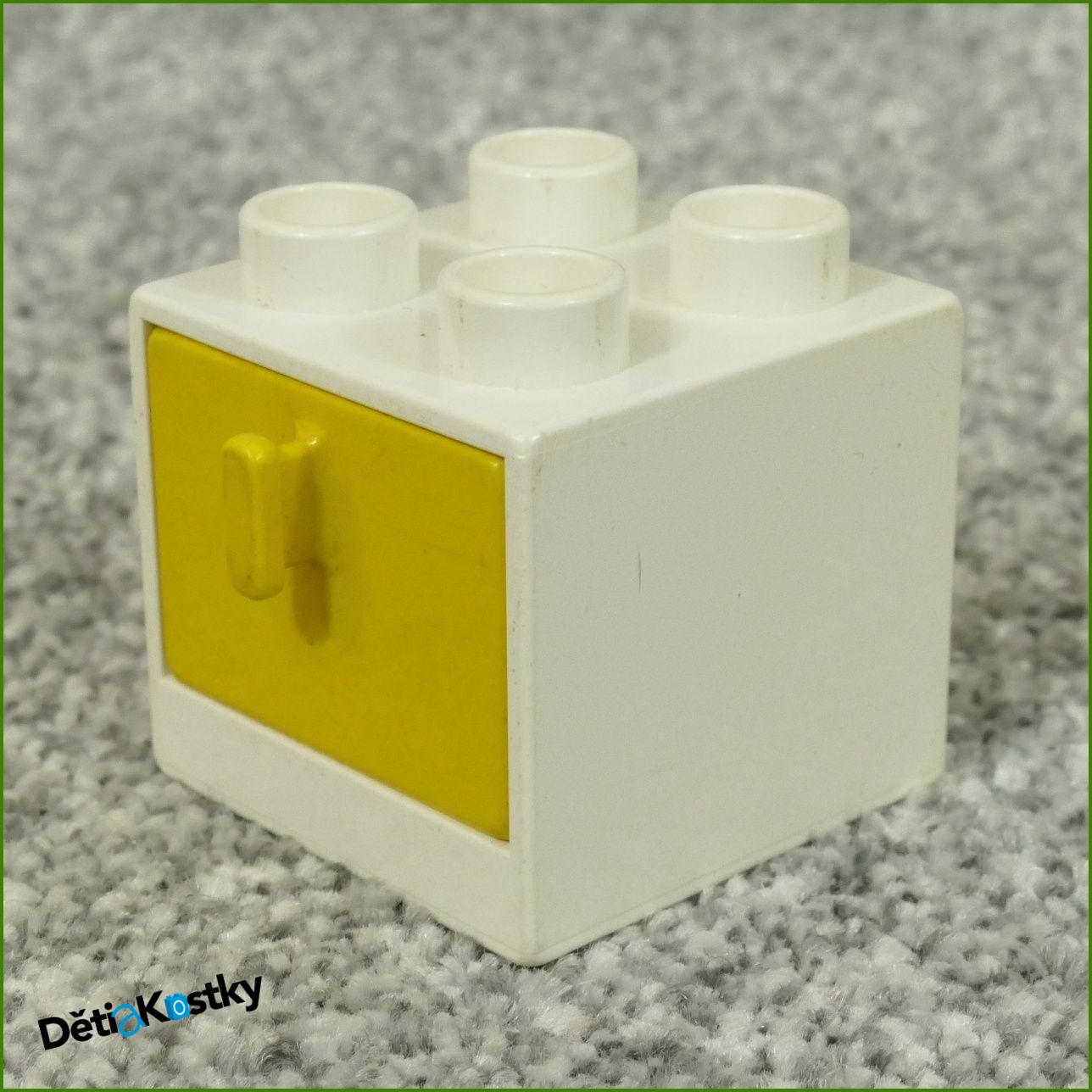 Lego® Duplo® Skříňka Malá Bílá/Žlutý Šuplík