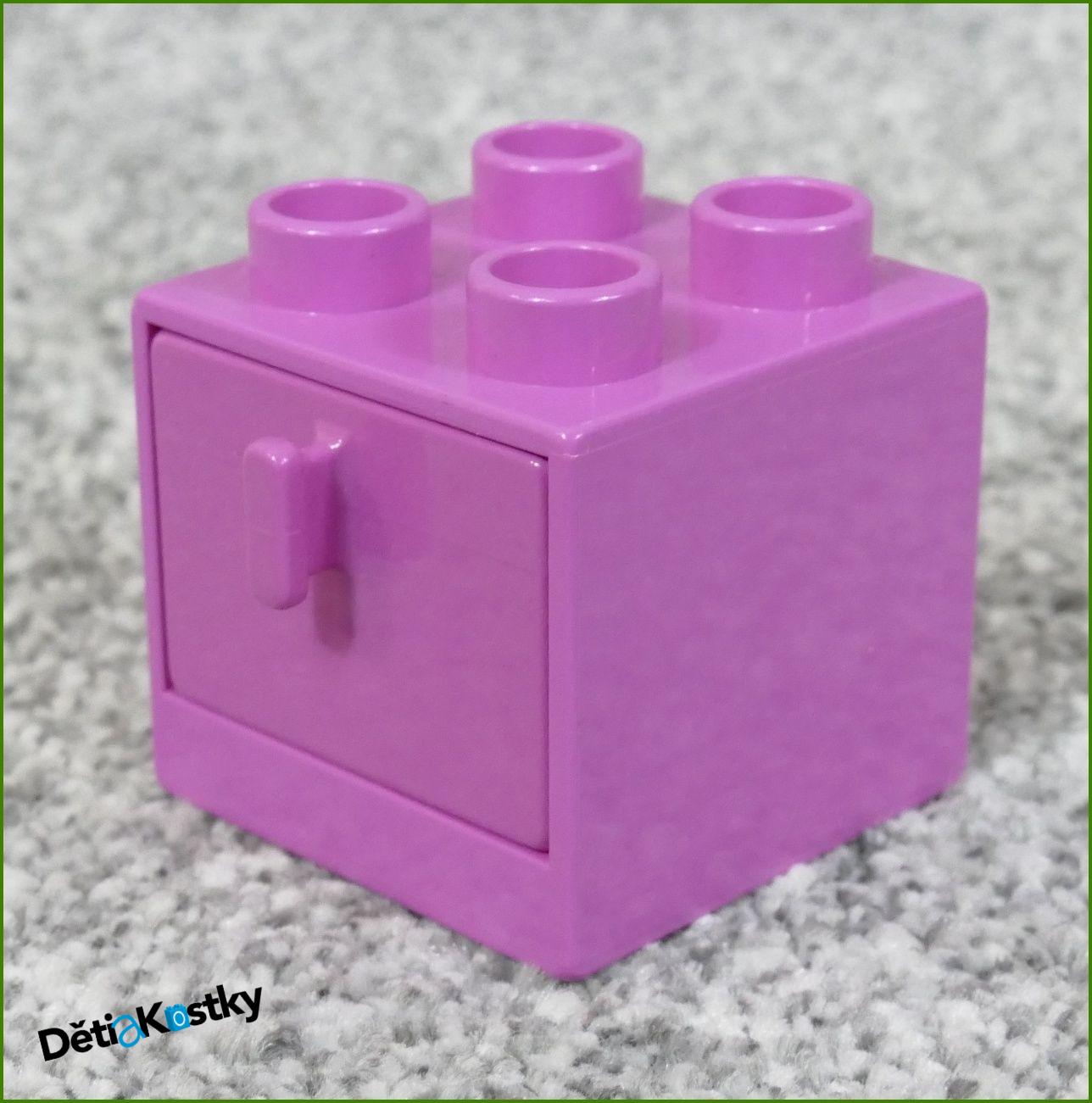Lego® Duplo® Skříňka Malá Růžová/Tmavě Růžový Šuplík