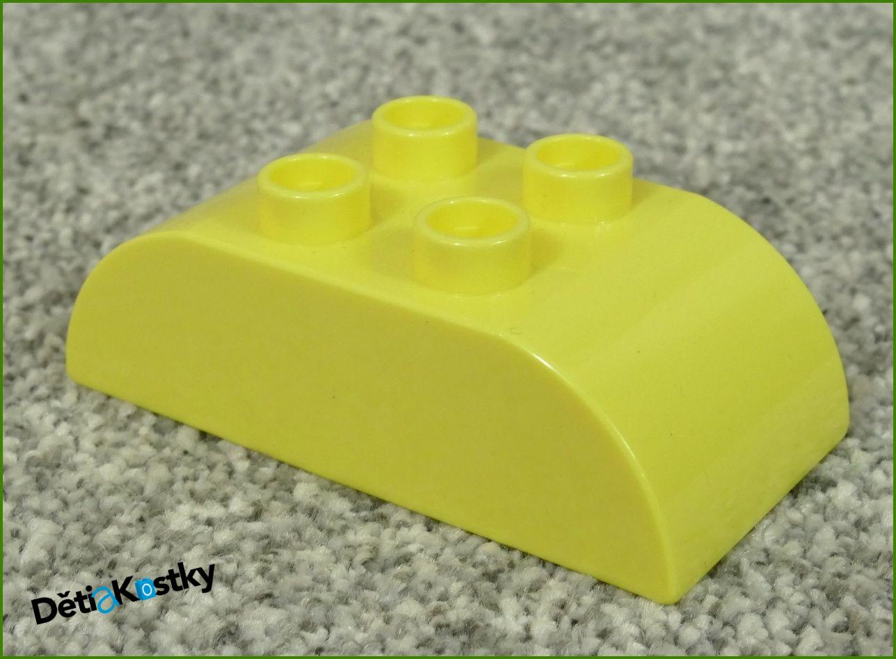 Lego® Duplo® Kostka 2x4 Zaoblená Světlounce Žlutá (Stříška)