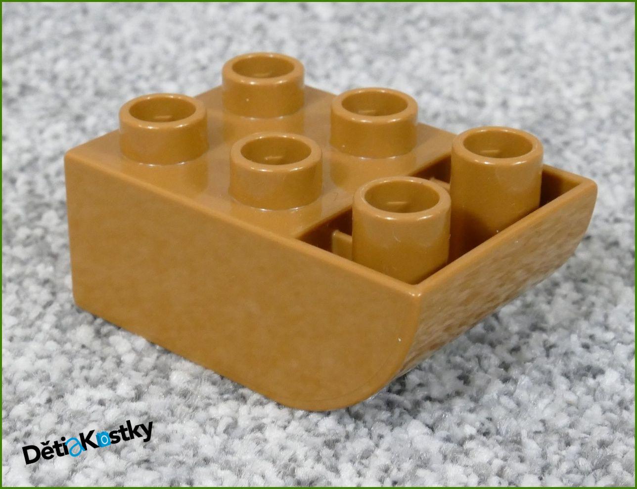 Lego® Duplo® Kostka 2x3 Zaoblená Invert - Světle Hnědá