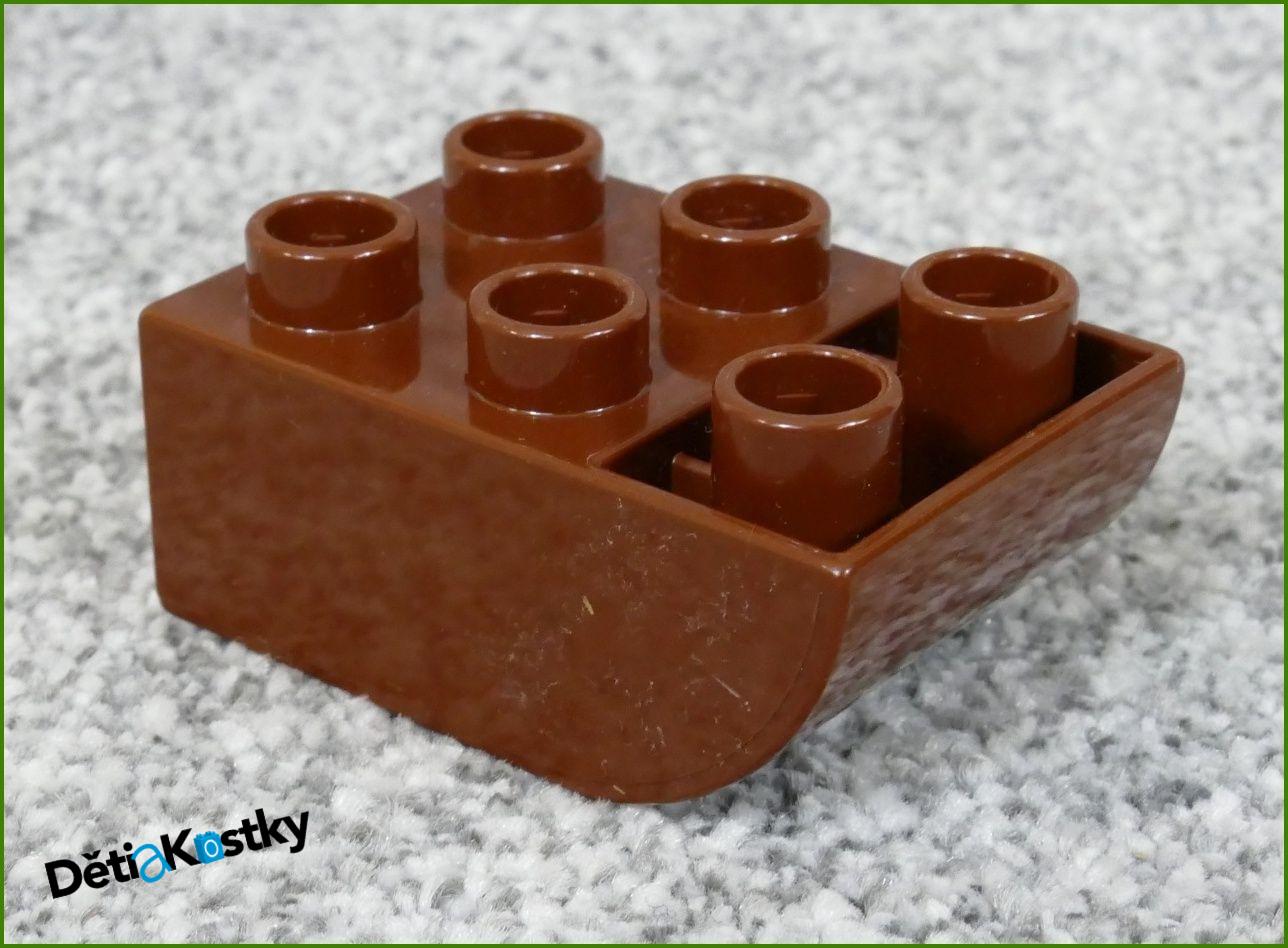 Lego® Duplo® Kostka 2x3 Zaoblená Invert - Tmavě Hnědá