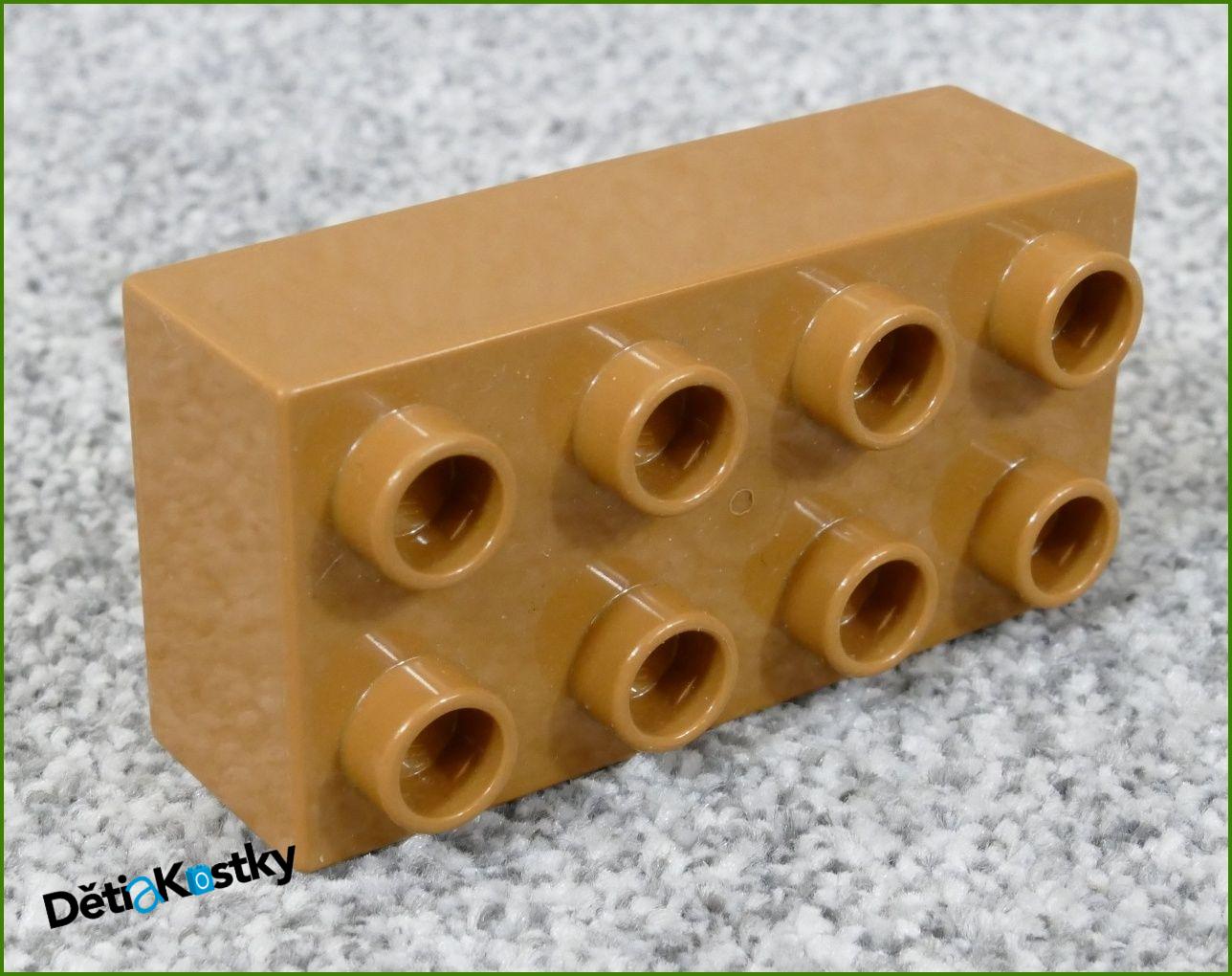 Lego® Duplo® Kostka 2x4 Světlounce Hnědá