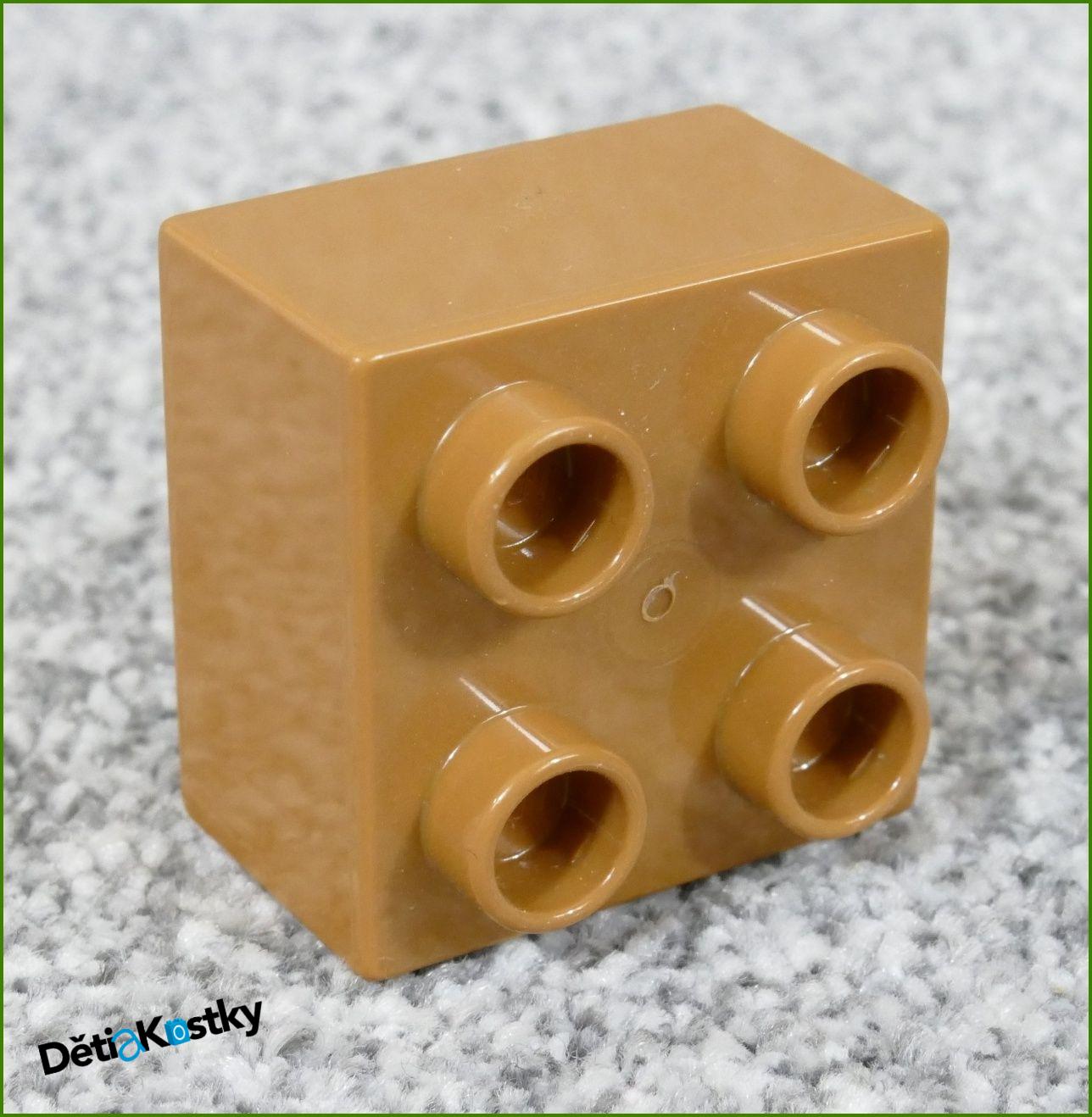 Lego® Duplo® Kostka 2x2 Světlounce Hnědá