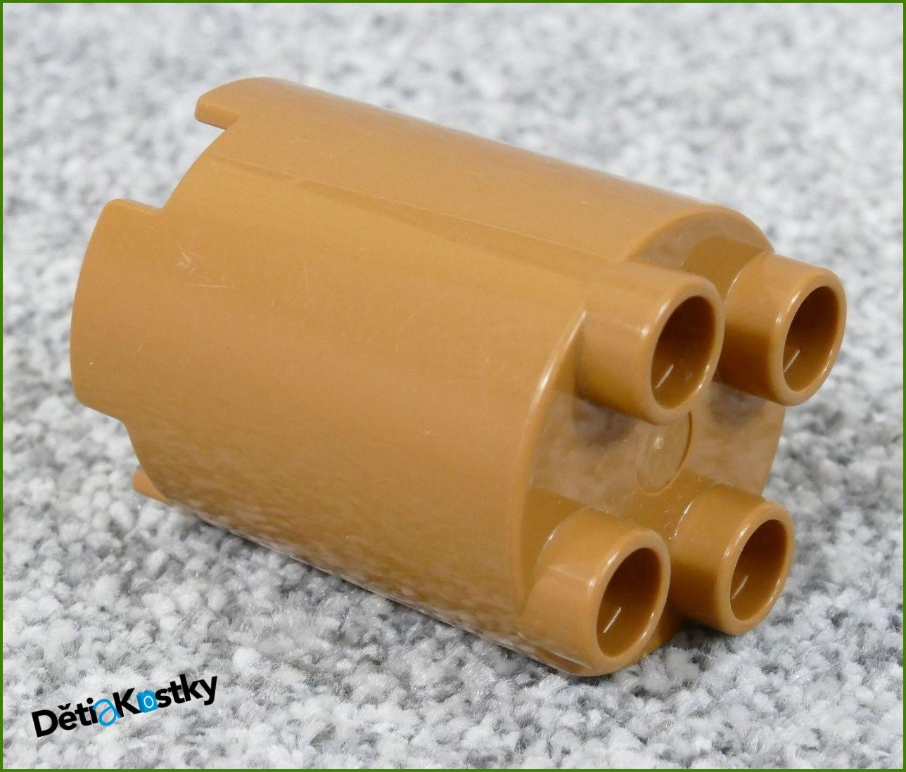 Lego® Duplo® Kostka Váleček (Sloup) Světlounce Hnědý