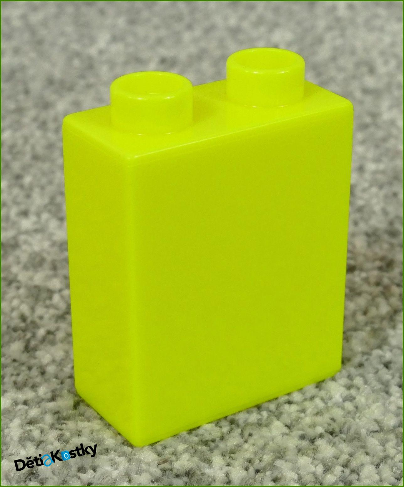 Lego® Duplo® Kostka 1x2x2 Fosforově Žlutá