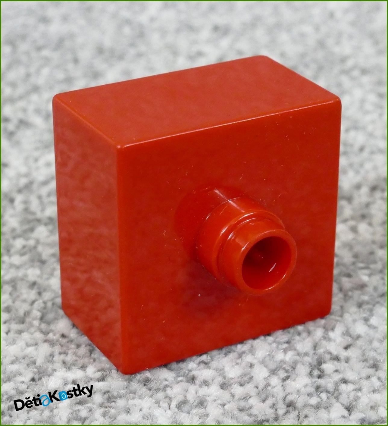 Lego® Duplo® Kostka 2x2 Červená - Jeden Nop Uprostřed