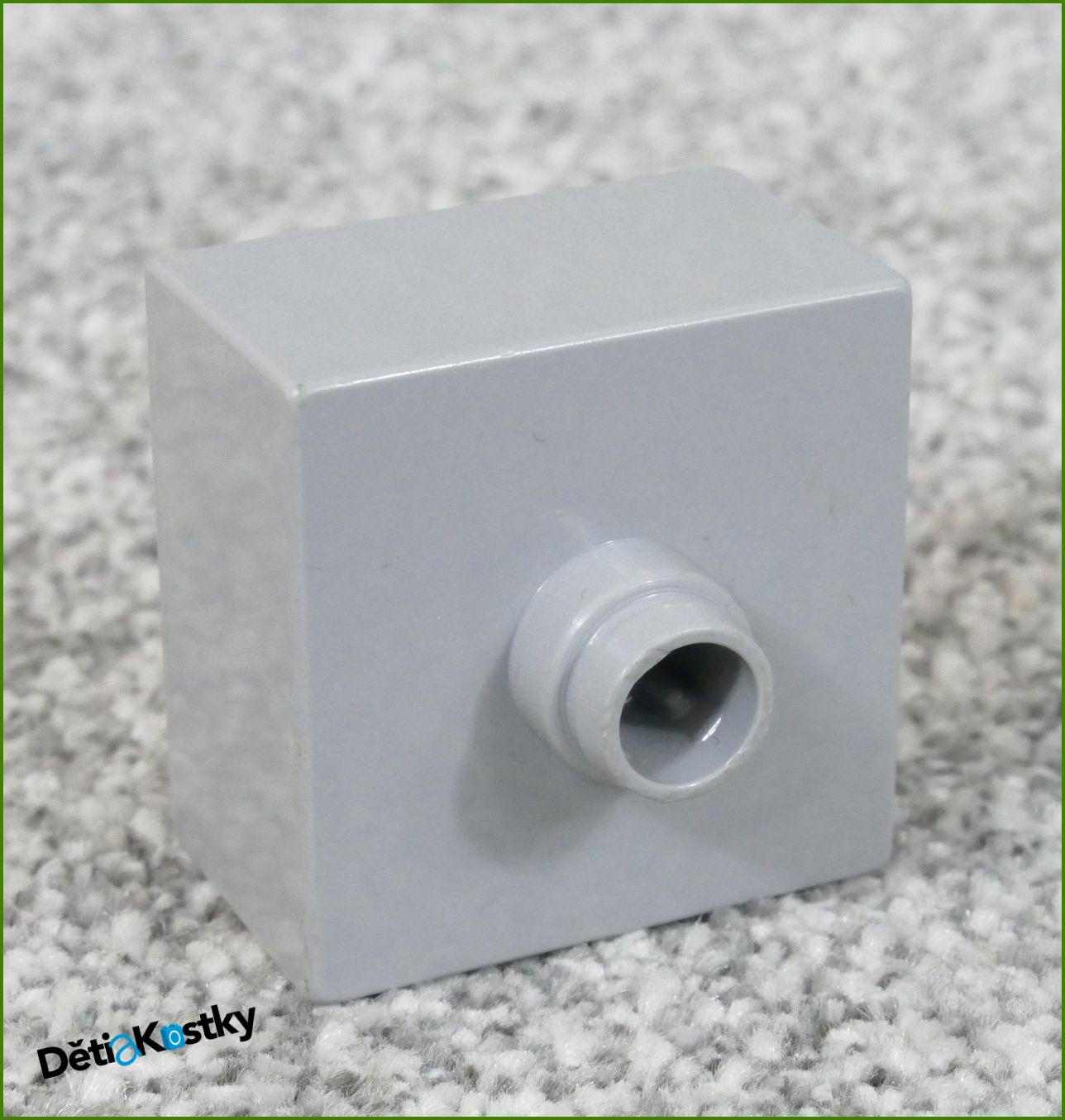 Lego® Duplo® Kostka 2x2 Světle Šedá - Jeden Nop Uprostřed