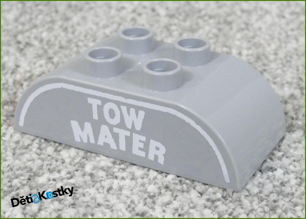 Lego® Duplo® Kostka 2x4 Zaoblená Světle Šedá - Tow Matter