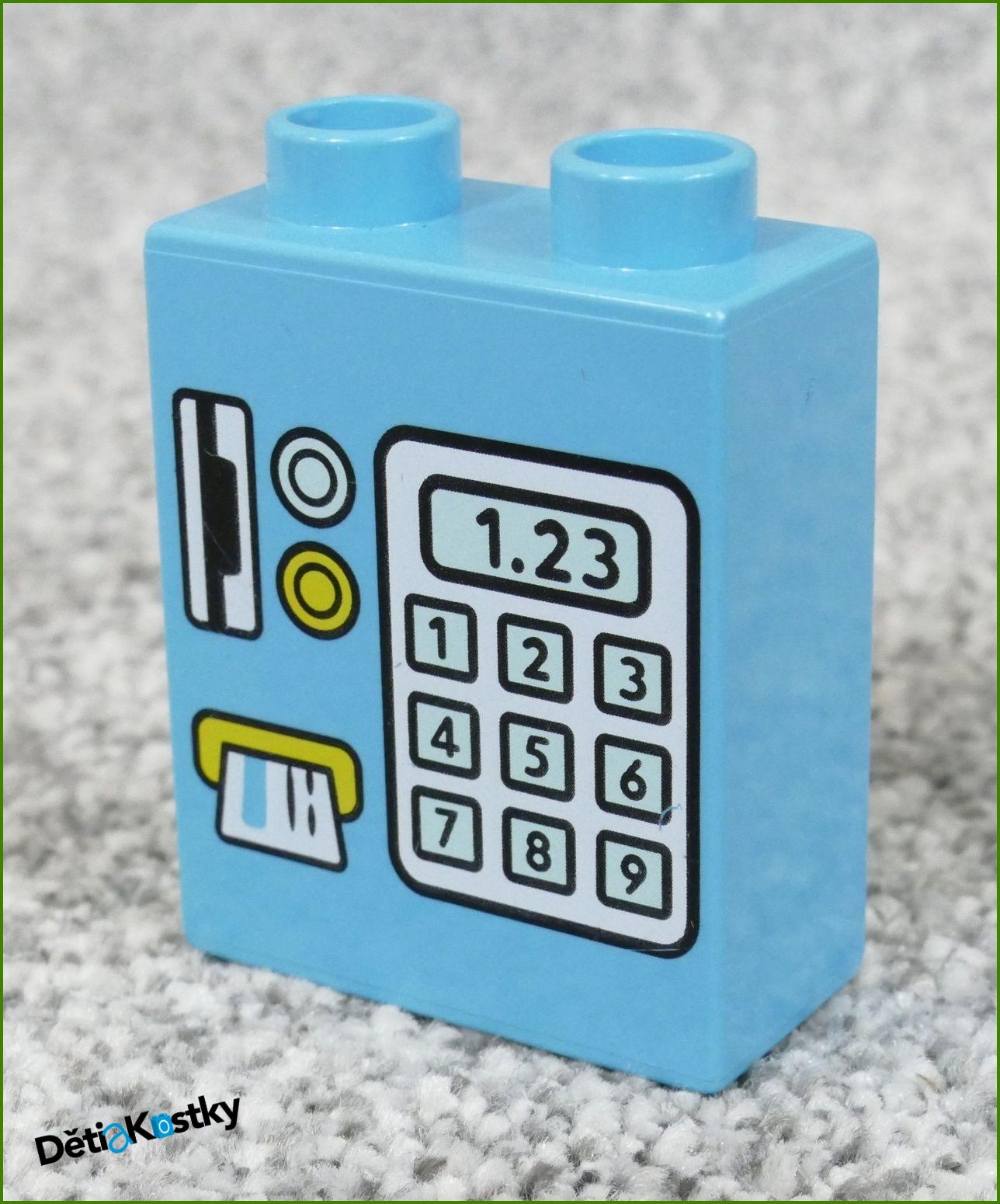Lego® Duplo® Kostka 1x2x2 Tyrkysová - Automat na Lístky