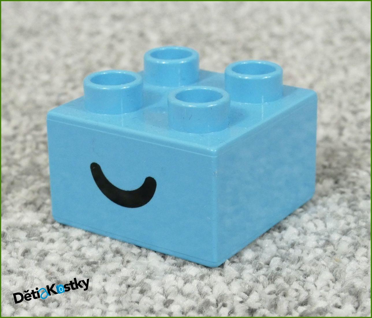 Lego® Duplo® Kostka Tyrkysová 2x2 Oko a Úsměv