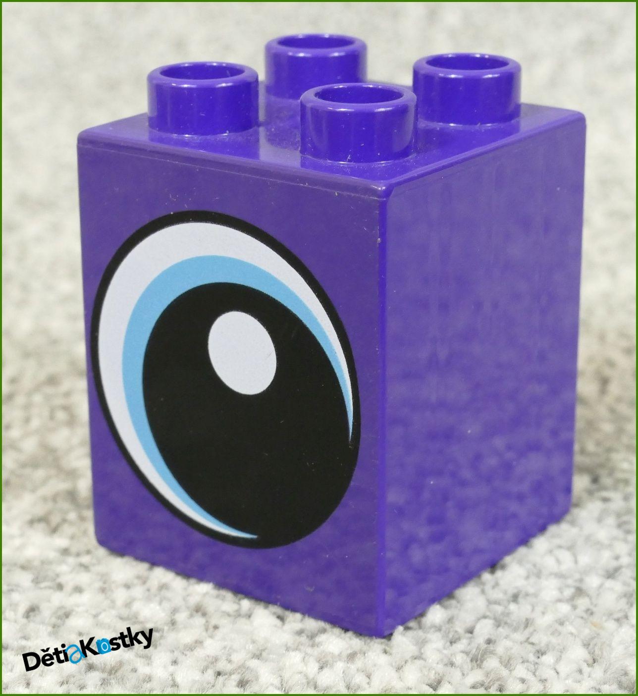 Lego® Duplo® Kostka 2x2x2 Fialová - Velké Oko Lemované