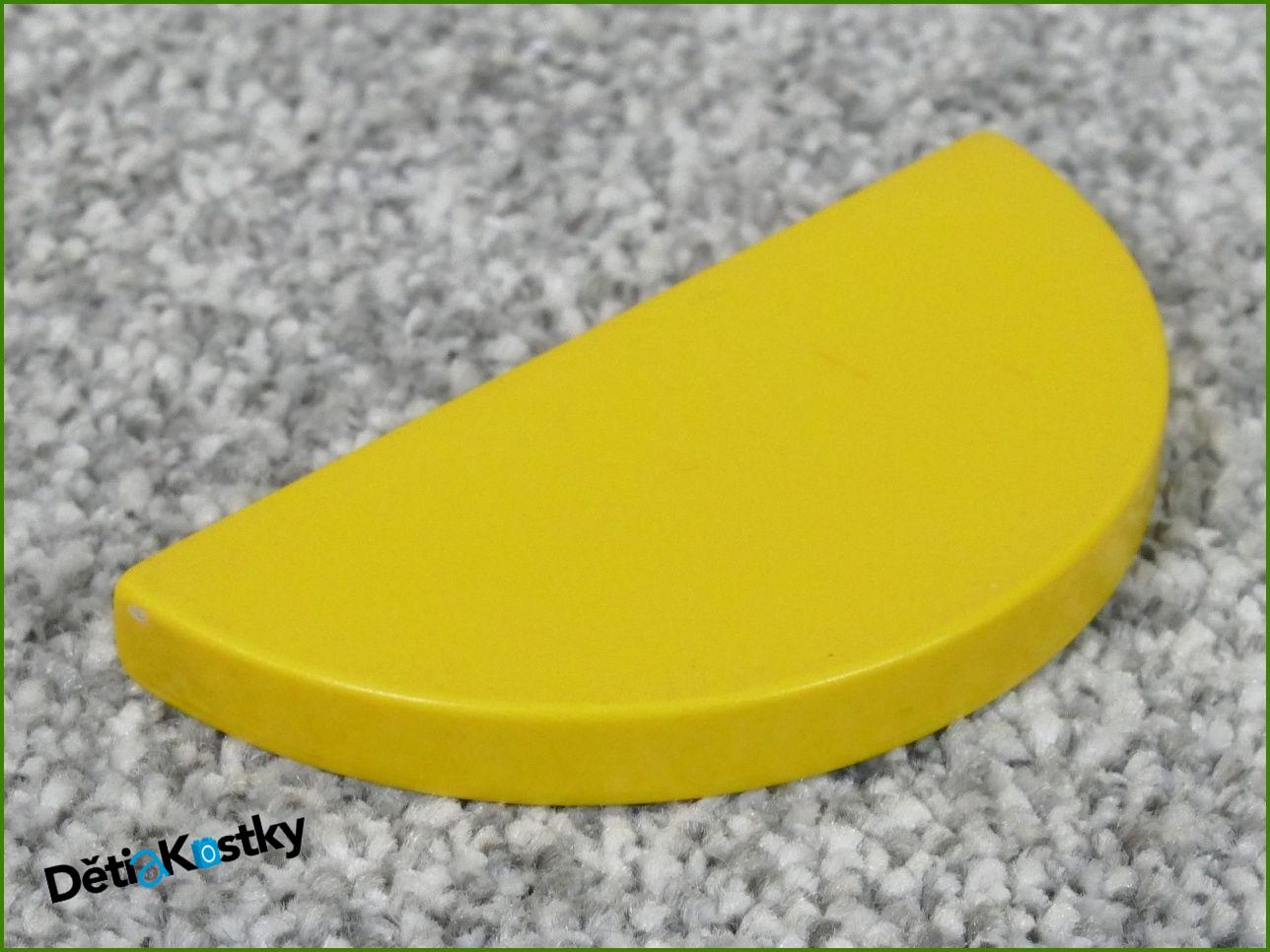 Lego® Duplo® Podložka/Destička 2x4 Nízká Žlutá Plochá Půlkulatá