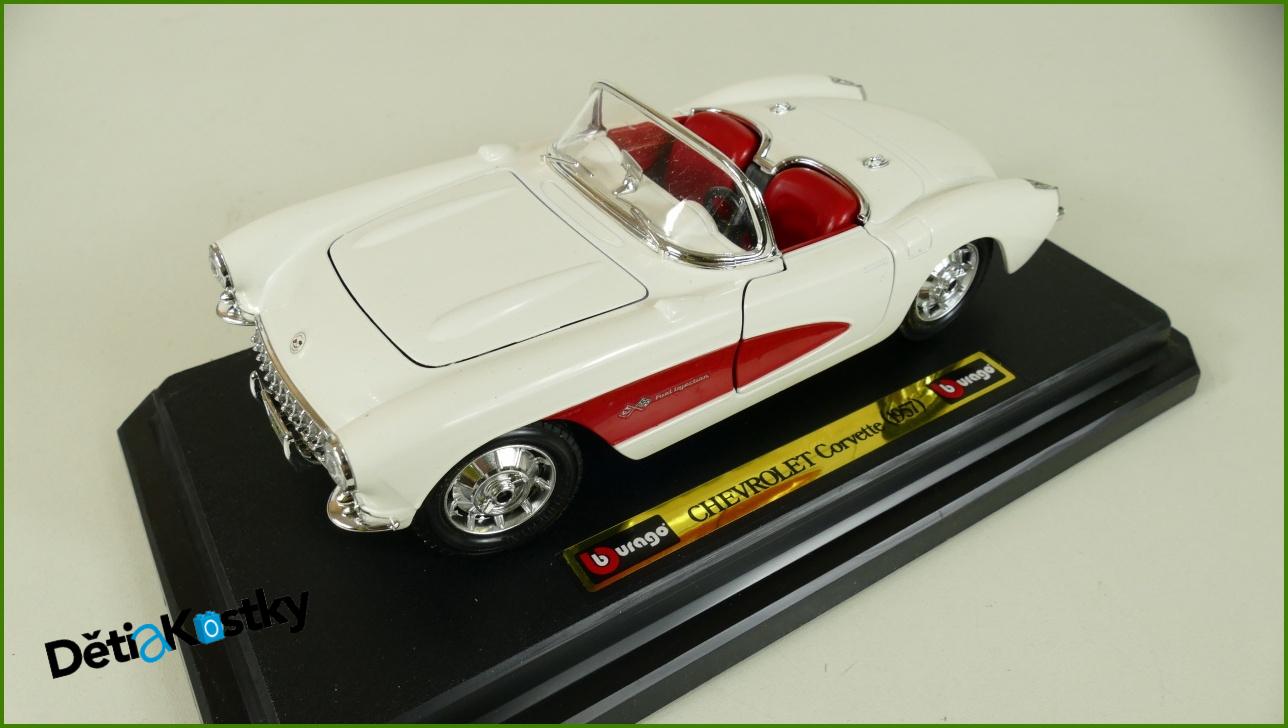 Model Auta Bburago 1:24 - Chevrolet Corvette (1957) s Krabicí - Viz Popis