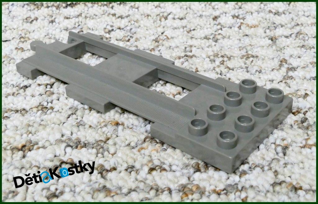 Lego® Duplo® Kolej / Koleje Koncovka - Barva Starší Šedá (Dark Grey)