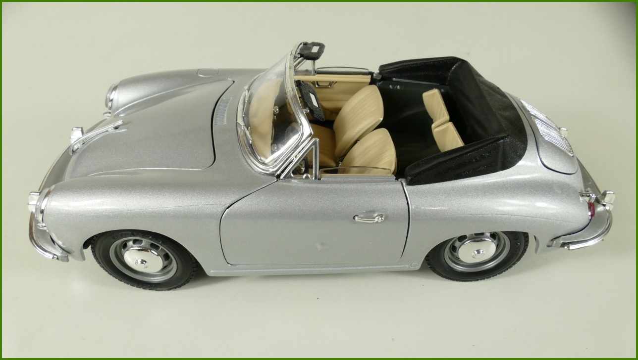 Kovový Model Bburago 1:18 - Porsche 356 B Cabriolet (1961) s Krabicí