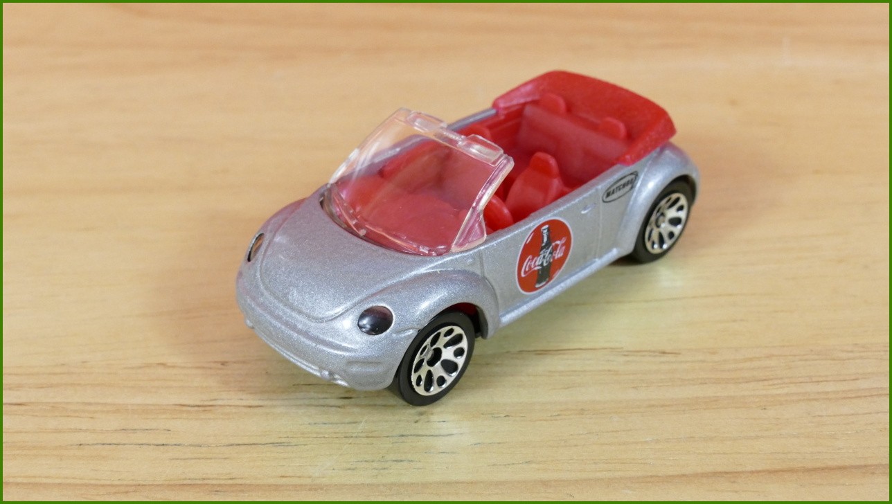 Matchbox Autíčko (Made in China) No.3 - Coca-Cola - 1995 VW Concept 1 Convertible - 50th Anniversary