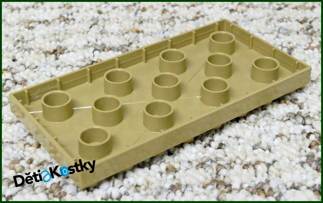 Lego® Duplo® Podložka/Destička 4x8 Tmavě Béžová
