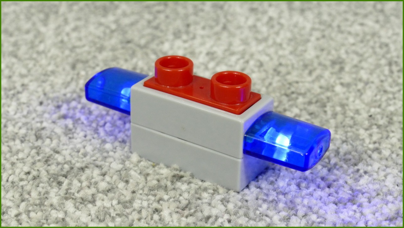 Lego® Duplo® Majáček/Maják  - Houká, Bliká - Modro-Šedý (Vrchní Tlačítko) (Včetně Baterií) - Viz Popis