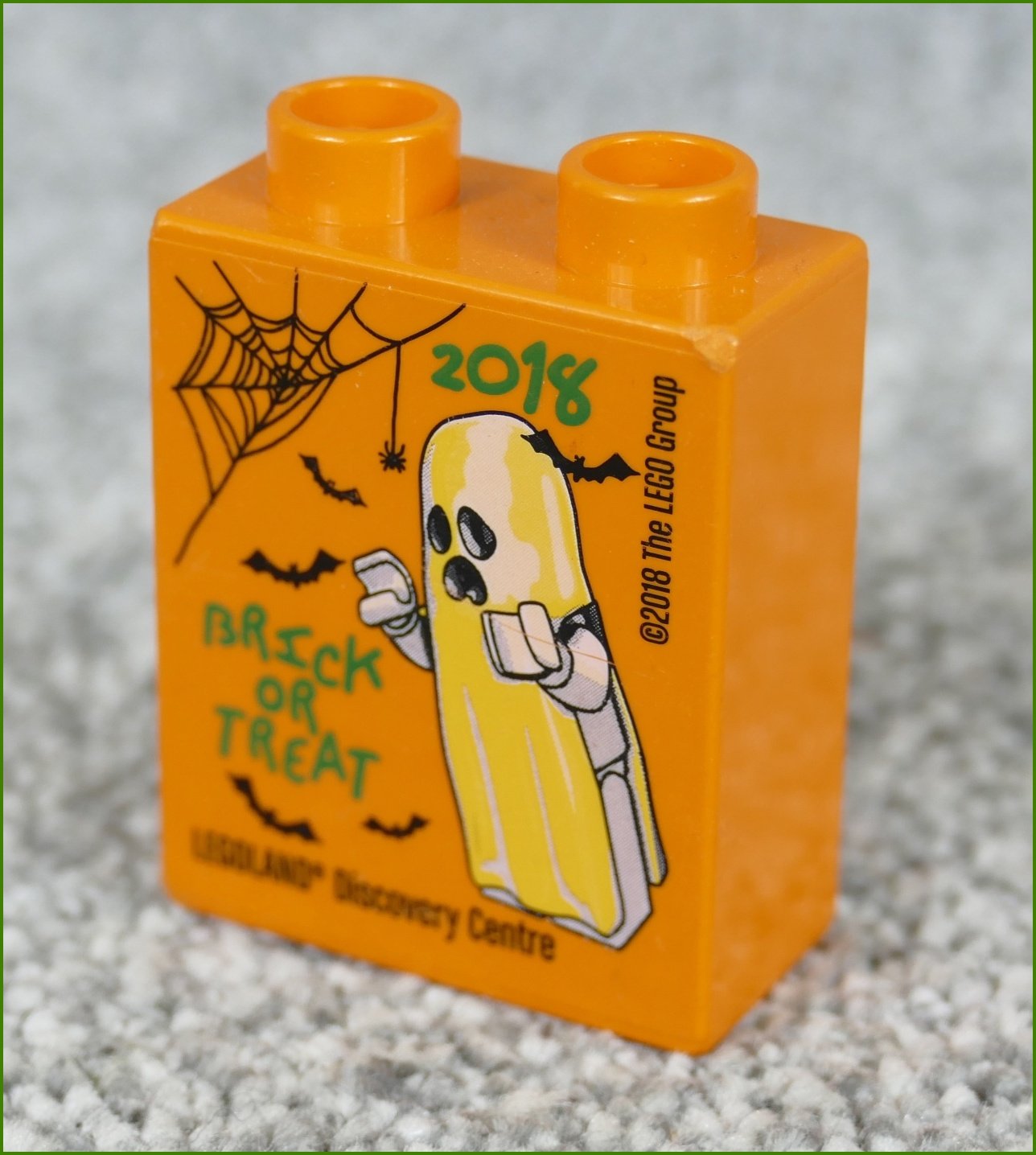 Lego® Duplo® Kostka 1x2x2 Oranžová - Brick or Treat 2018 Duch