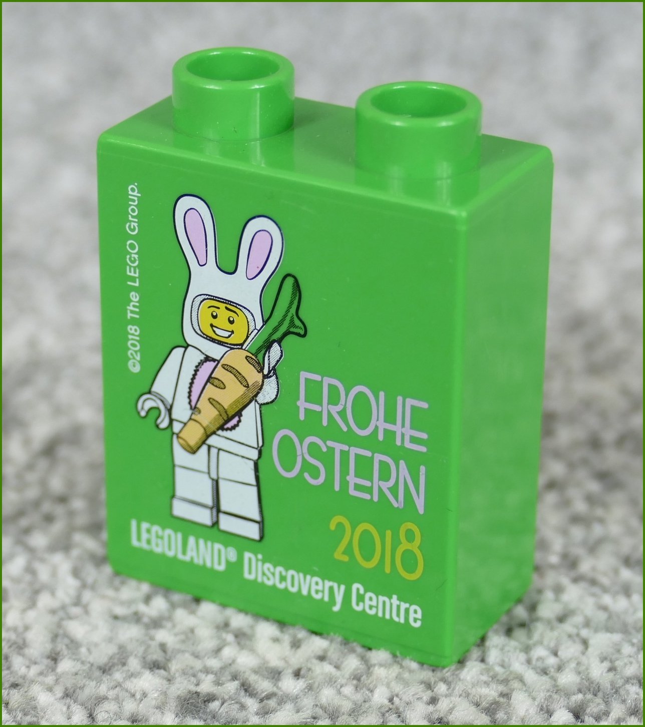 Lego® Duplo® Kostka 1x2x2 Světle Zelená - Legoland 2018 Králík a Petržel