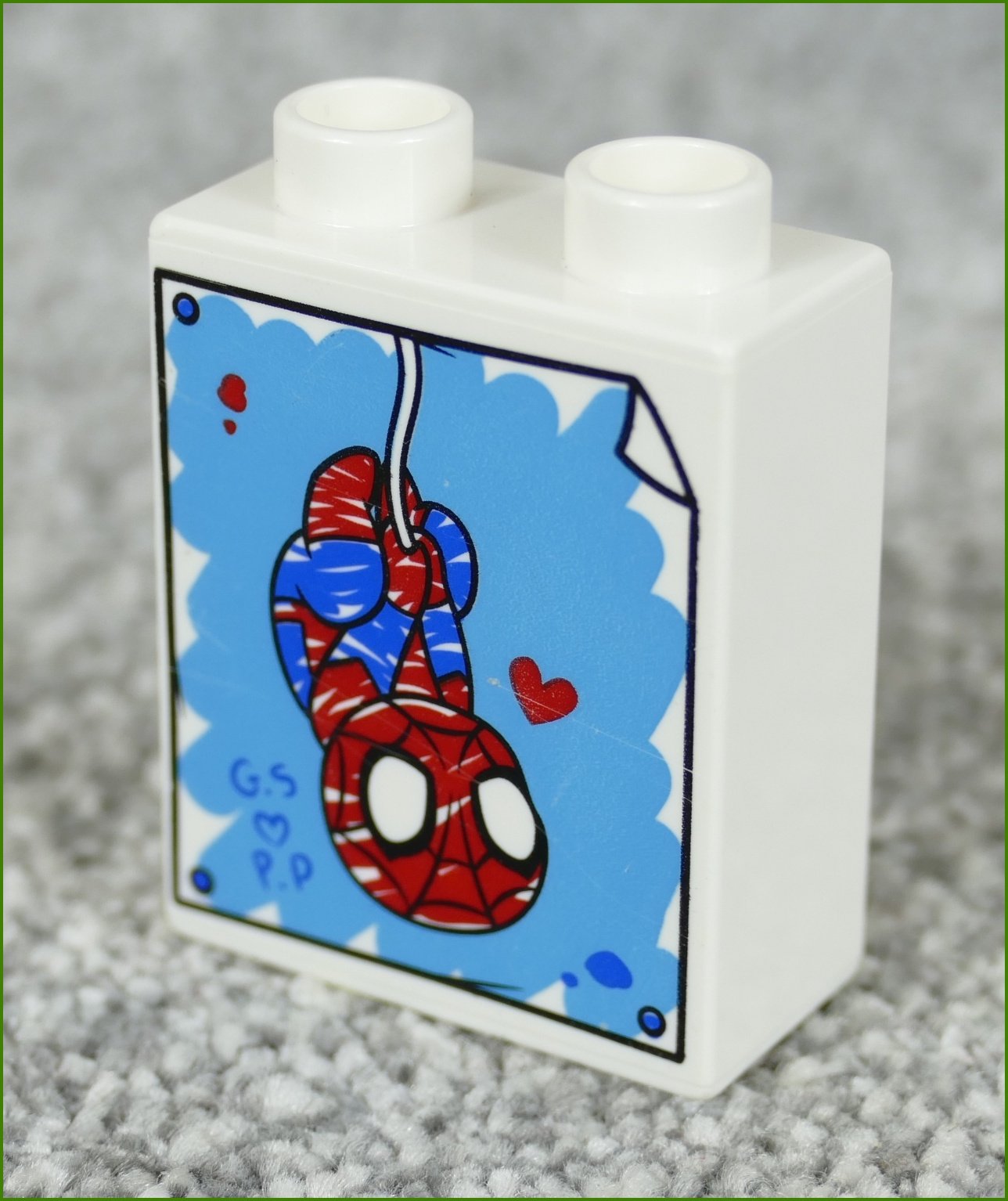 Lego® Duplo® Kostka 1x2x2 Bílá - Spiderman na Vlákně