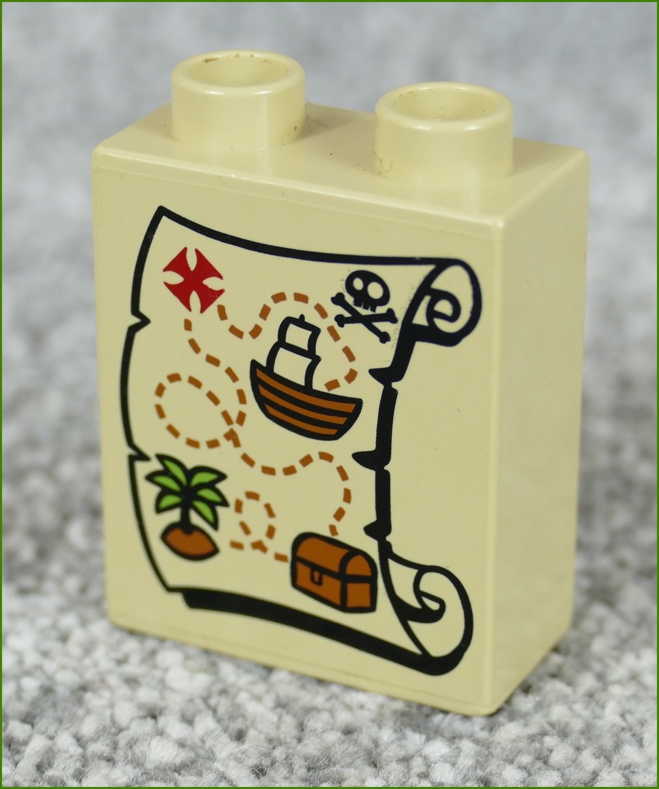 Lego® Duplo® Kostka 1x2x2 Béžová - Mapa Pokladu