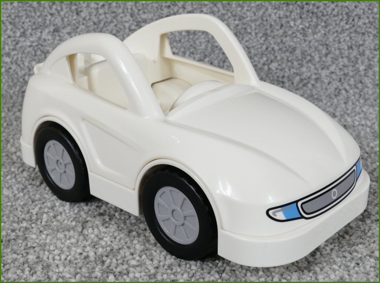 Lego® Duplo® Auto Závodní Bílé - Bílý Podvozek Setrvačník