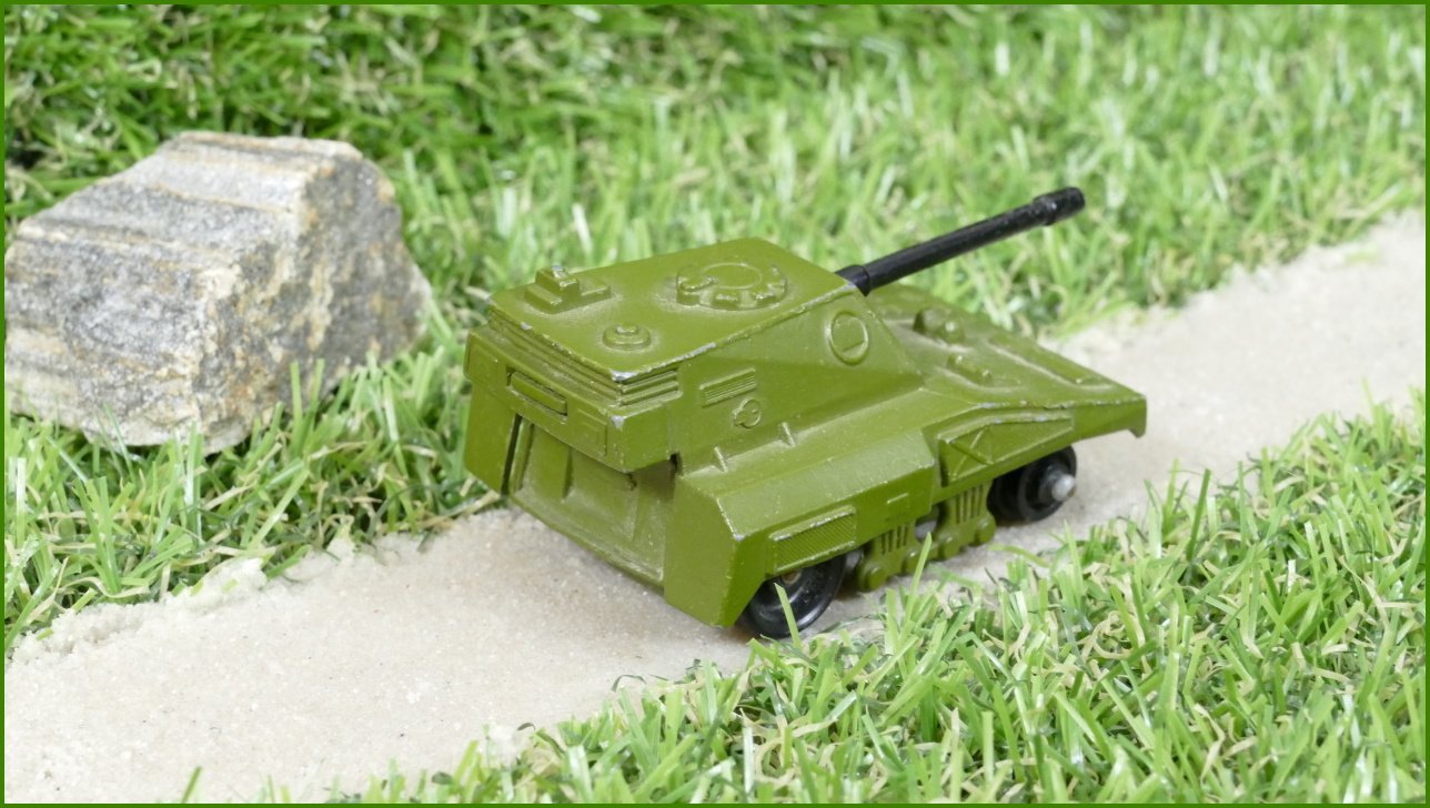 Autíčko Matchbox Rolamatics No.70 S.P.Gun - Bez Pásů