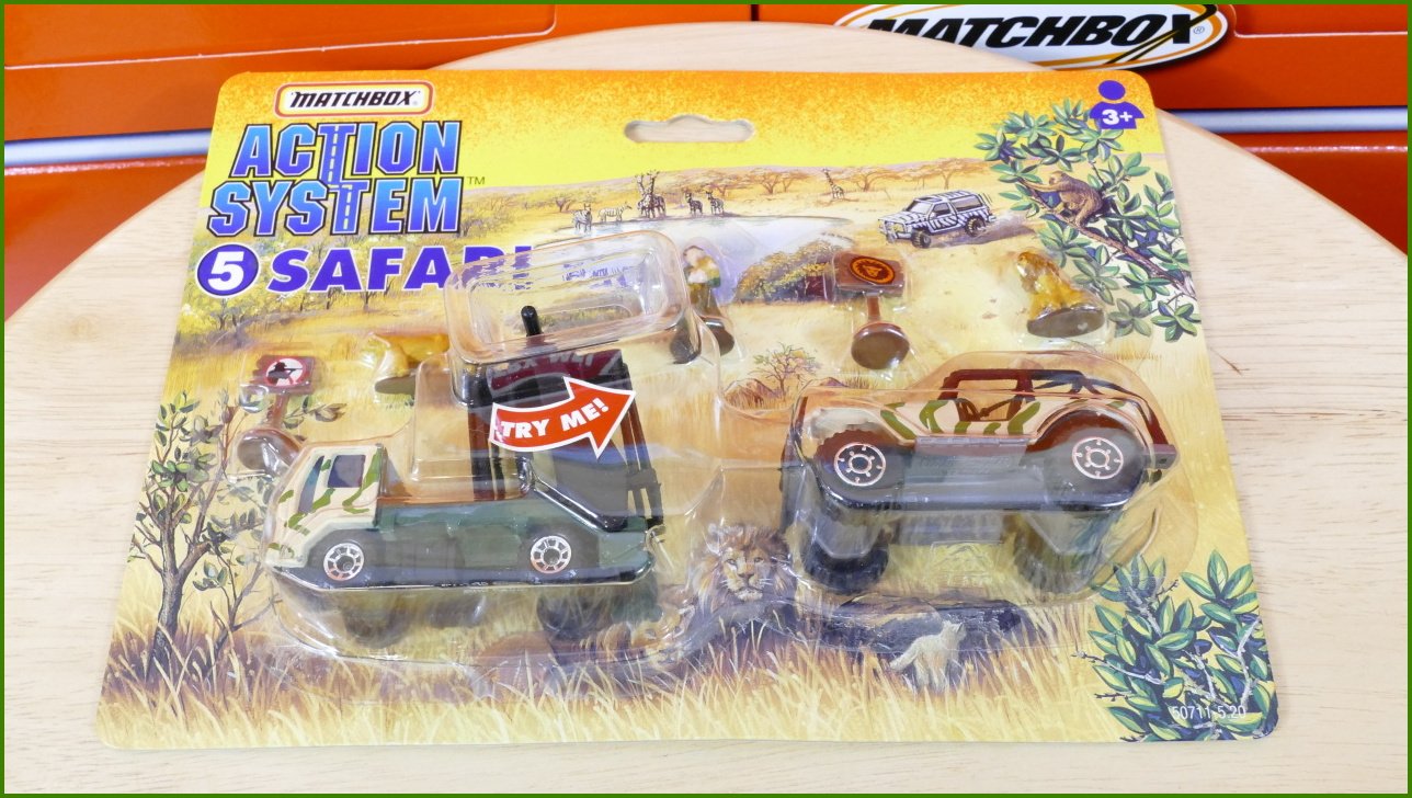 Matchbox Set Action System Safari - Otevřený a Zalepený