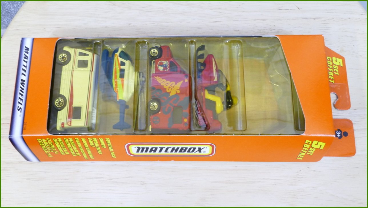 Matchbox 5 Pack Set - Survival Pack - chybí jedno autíčko