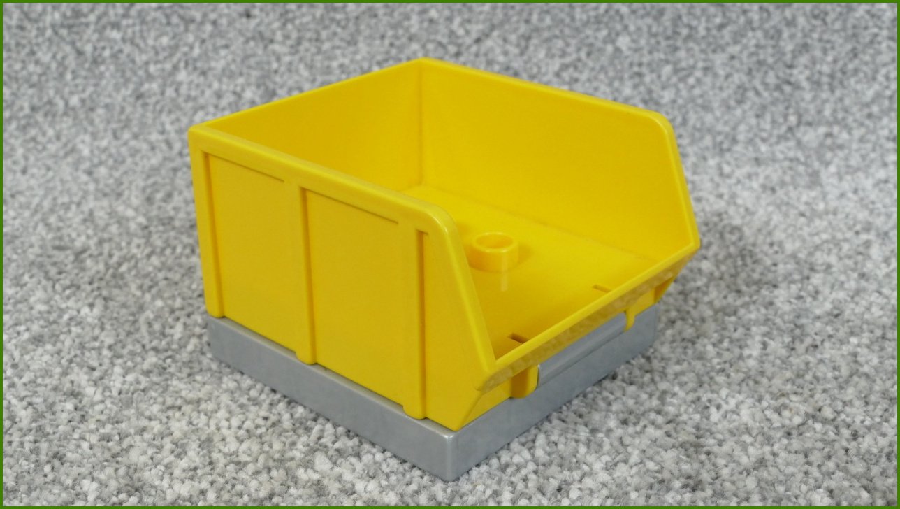 Lego® Duplo® Korba pro Nákladní a Jiná Auta (Žlutý-Šedá Základna)