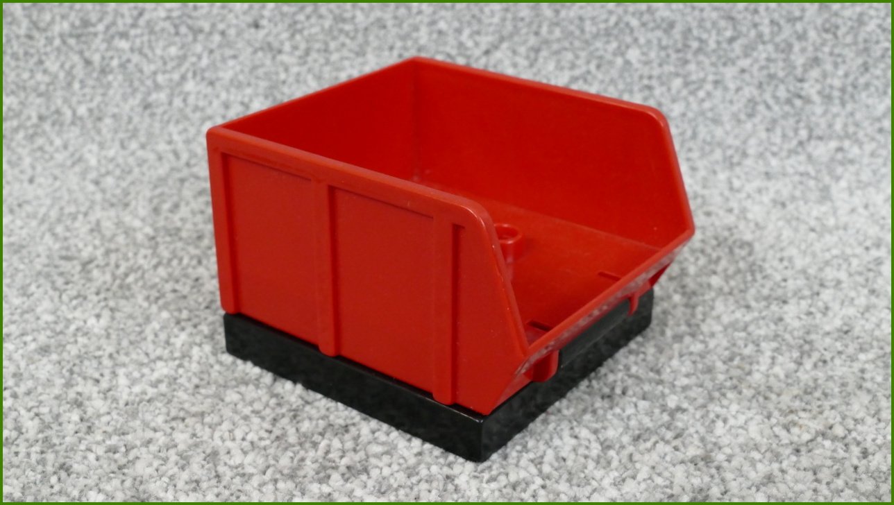 Lego® Duplo® Korba pro Nákladní a Jiná Auta (Červený-Černá Základna)