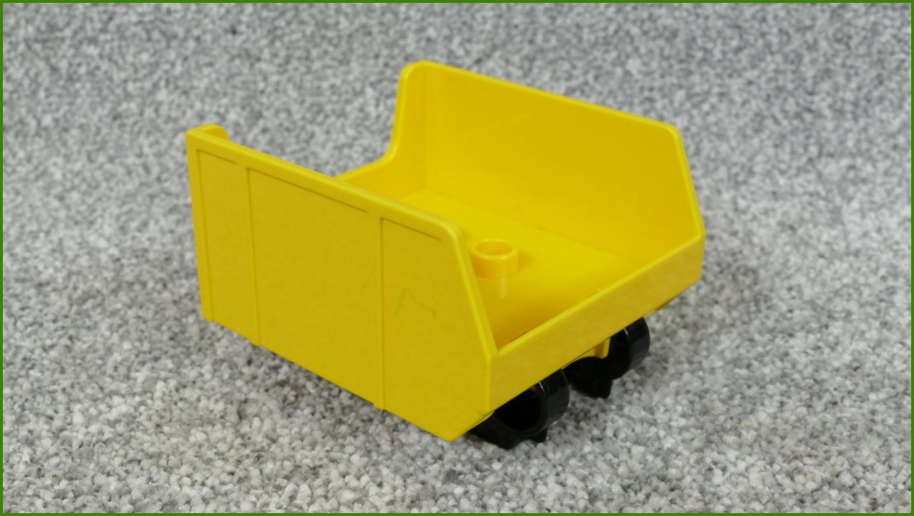 Lego® Duplo® Korba pro Nákladní a Jiná Auta (Žlutý-Černá Úzká Základna)