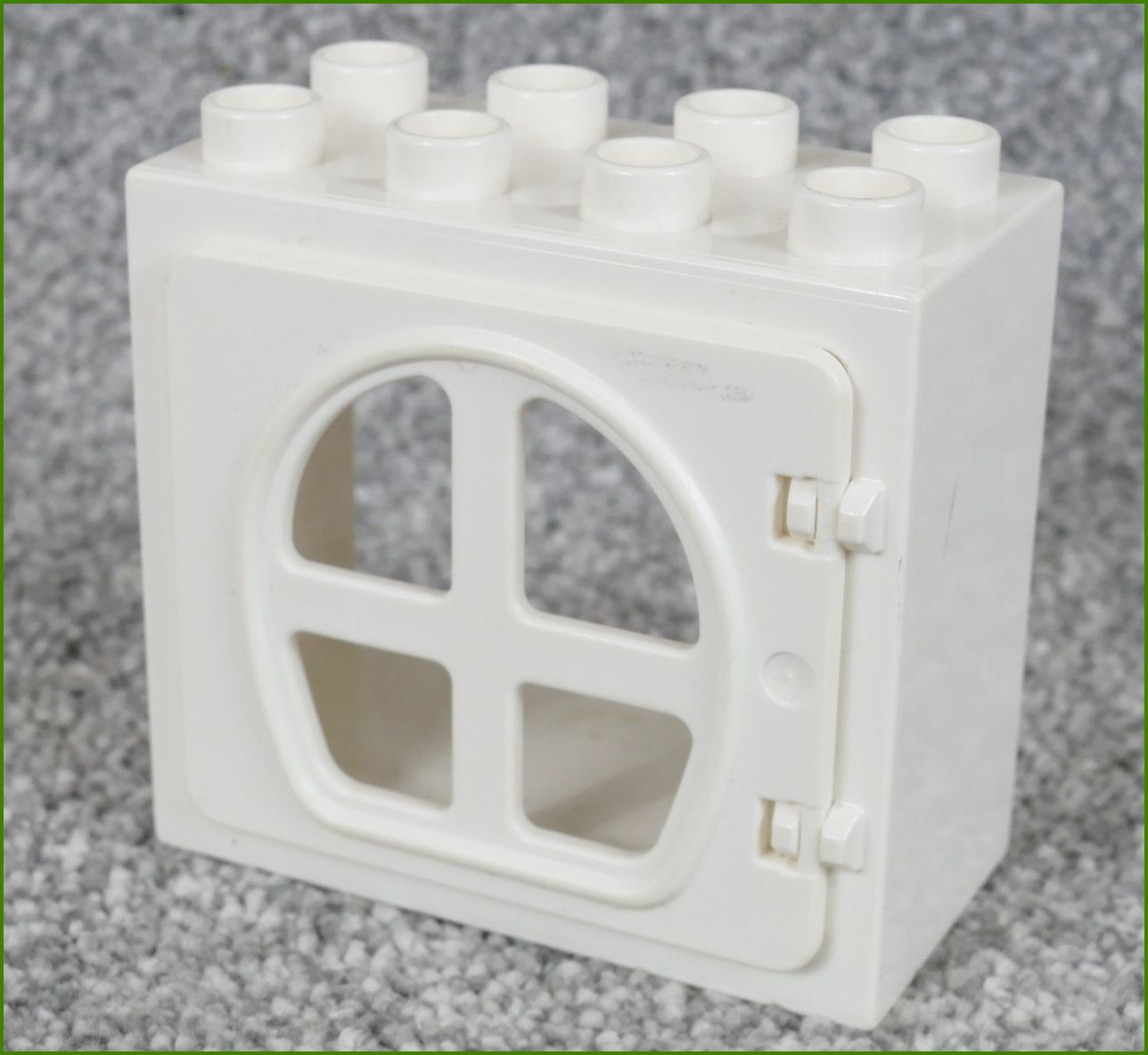 Lego® Duplo® Kostka s Oknem Bílá - Bílá Okenice - Zaoblená Okna